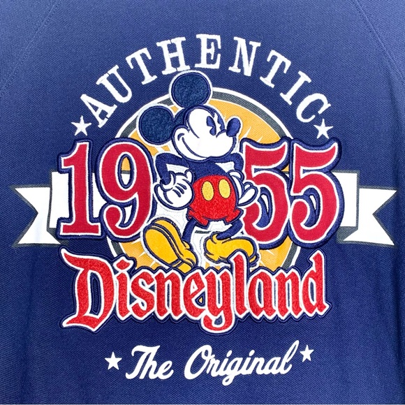 Disneyland Full Zip Jacket Commemorative 1955 Disney Parks Knit Sz M Unisex Navy - Picture 3 of 11